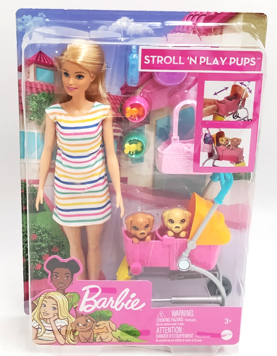 Barbie Stroll 'N Play Pups Doll Playset *See Details*