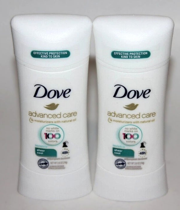 2 PACK!!! Dove Advanced Care Sheer Cool 48-Hour Invisible Deodorant