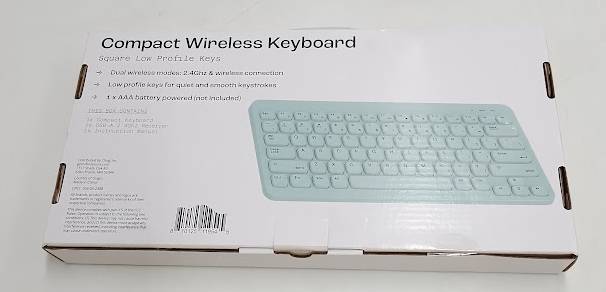North Compact Square Key Wireless Keyboard - Sky Blue: Membrane Switch, Compact