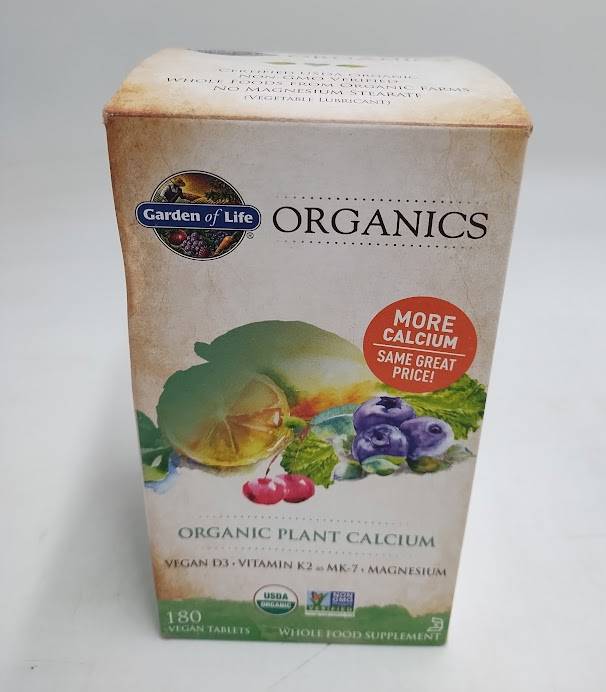 Garden Of Life Calcium Supplement - 180 Count - EXP 07/2027