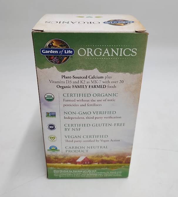 Garden Of Life Calcium Supplement - 180 Count - EXP 07/2027
