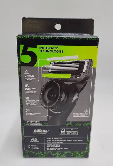 Gillette X Razer Labs Limited Black Men's 5 Blade Reusable Razor