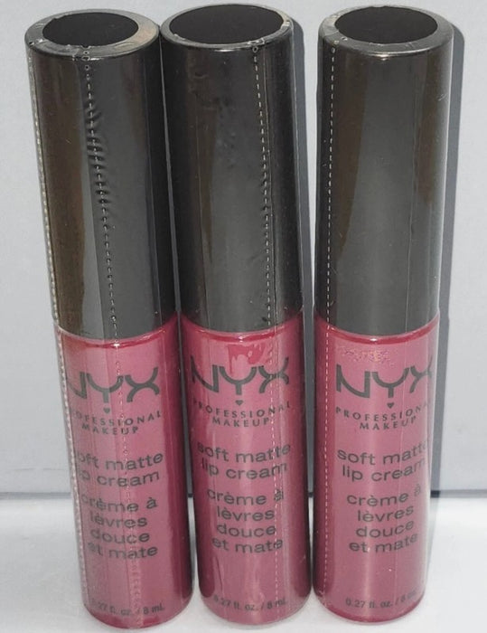 3 PACK!!! NYX Professional Makeup Soft Matte Lip Cream - Prague - 0.27 fl oz