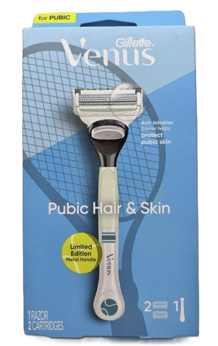 Venus Fem Intimate Women's 1 Disposable Razor Handle with 2 Refills - Tennis