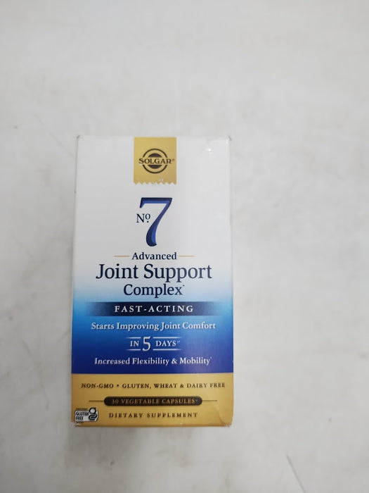 Solgar No. 7, Advanced Joint Support Complex, 30 Vegetable Capsules EXP 01/2027