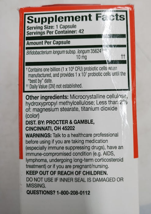 Align Daily Probiotic Supplement - Capsules - 42ct EXP 12/2027