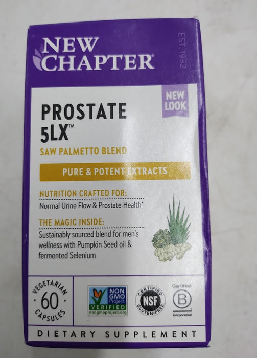 New Chapter Prostate Supplement - 60 Ct Vegetarian  - EXP: 05/28