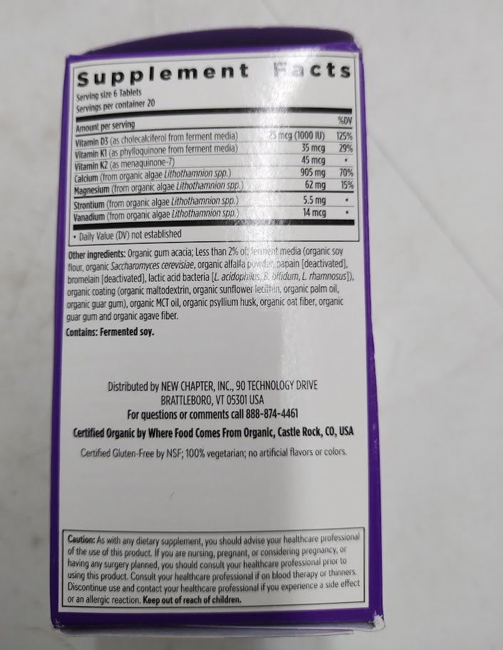 New Chapter Calcium Supplement - 120 Ct - EXP:07/26
