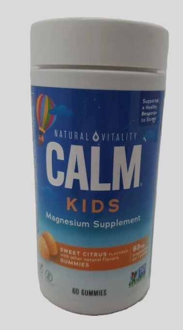 Natural Calm Kids' Vegan Gummies - Sweet Citrus - 60ct EXP 11/2026