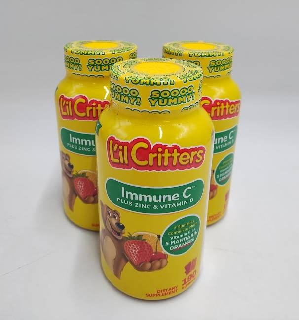 LOT OF 3 !! L'il Critters Immune C Dietary Supplement Gummies - Fruit EXP 02/26