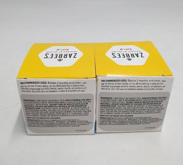 2 PACK!! Zarbee's Baby Soothing Chest Rub EXP 01/2026