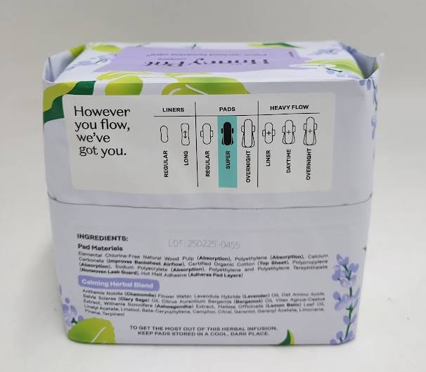 The Honey Pot Company 100% Organic Cotton Super Pads - 16ct