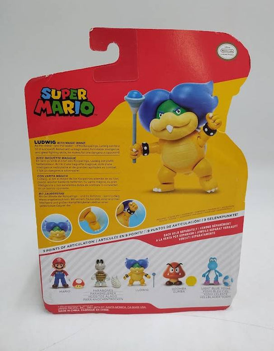 Nintendo Super Mario 4" Ludwig Von Koopa with Wand Action Figure SEE DETAILS
