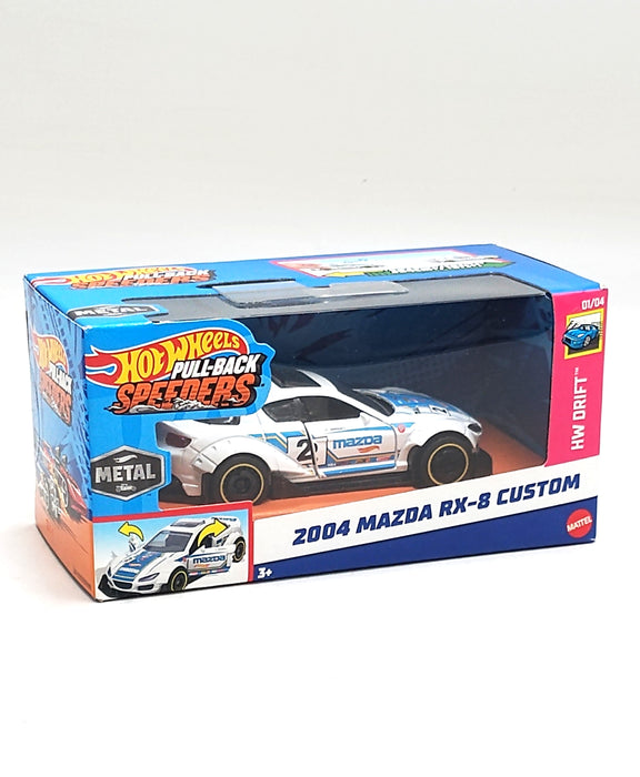 Hot Wheels Pull-Back Speeders Diecast "2004 MAZDA RX-8 Custom" (01/04)