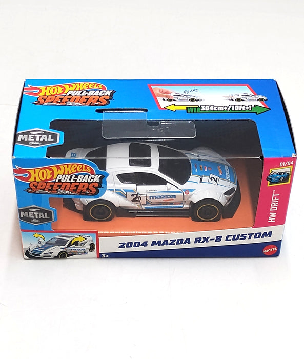 Hot Wheels Pull-Back Speeders Diecast "2004 MAZDA RX-8 Custom" (01/04)