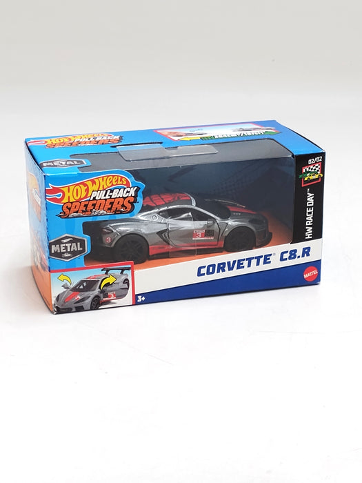 Hot Wheels Pull-Back Speeders Diecast "Corvette C8.R (02/02)"
