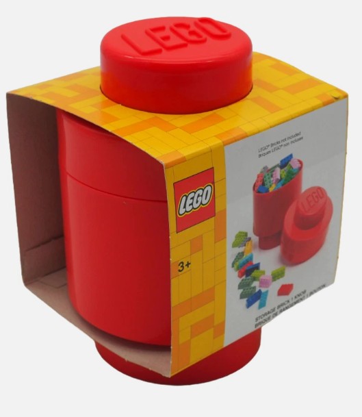 LEGO Storage Brick 1 Round - Red