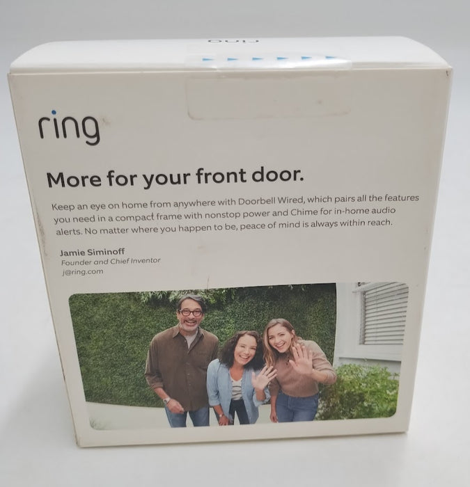Ring 1080p Wi-Fi Video Doorbell Wired Doorbell and Chime - Black