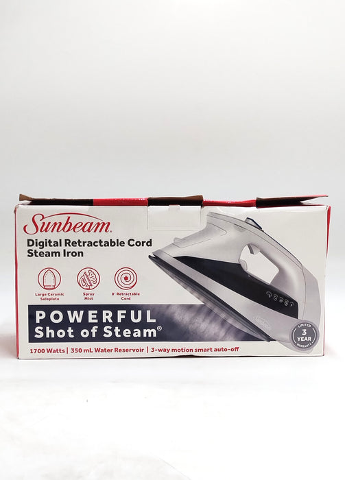Sunbeam 1700W Digital Pro Steam Iron with Retractable Cord *SEE DETAILS*