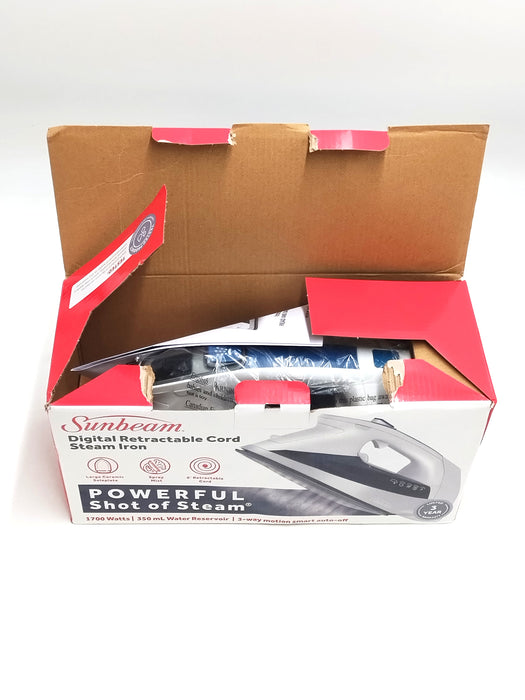 Sunbeam 1700W Digital Pro Steam Iron with Retractable Cord *SEE DETAILS*