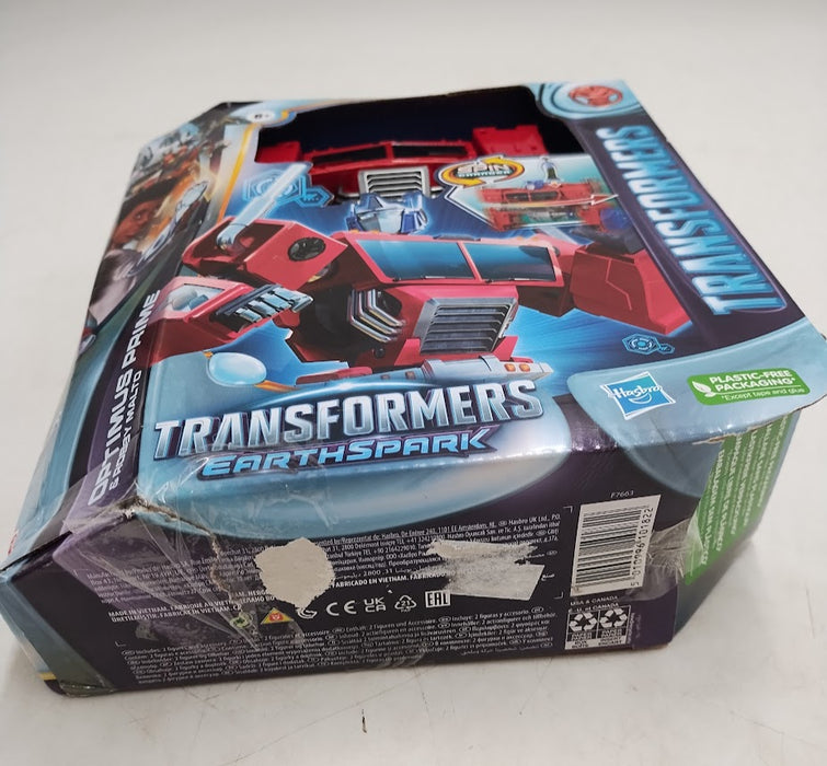 Transformers Toys EarthSpark Spin Changer Optimus Prime 8-Inch Action Figure