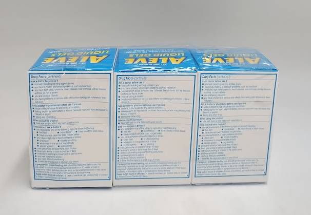 3 PACK!! Aleve NSAID Pain Reliever & Fever Reducer Liquid Gels EXP 08/2026