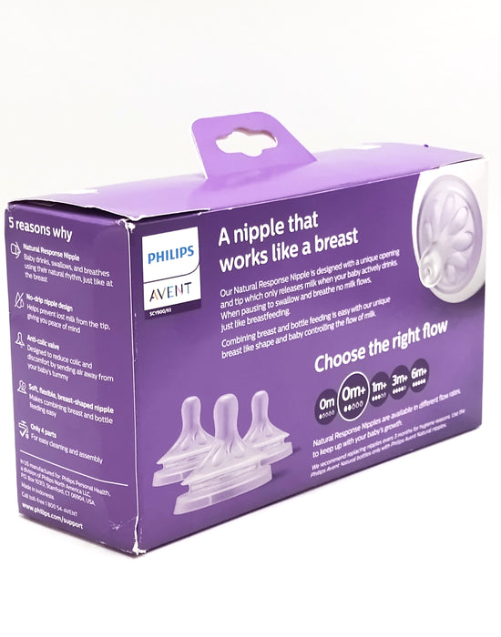 Philips Avent 3pk Natural Baby Bottle with Natural Response Nipple - Clear - 4oz