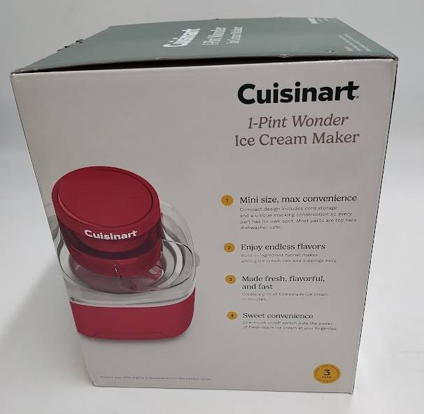 Cuisinart 1 Pint Wonder Ice Cream Maker Red Velvet