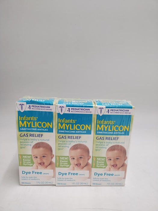 3 PACK!! Mylicon Infant Gas Relief Colic Dye Free Drops EXP 07/2026