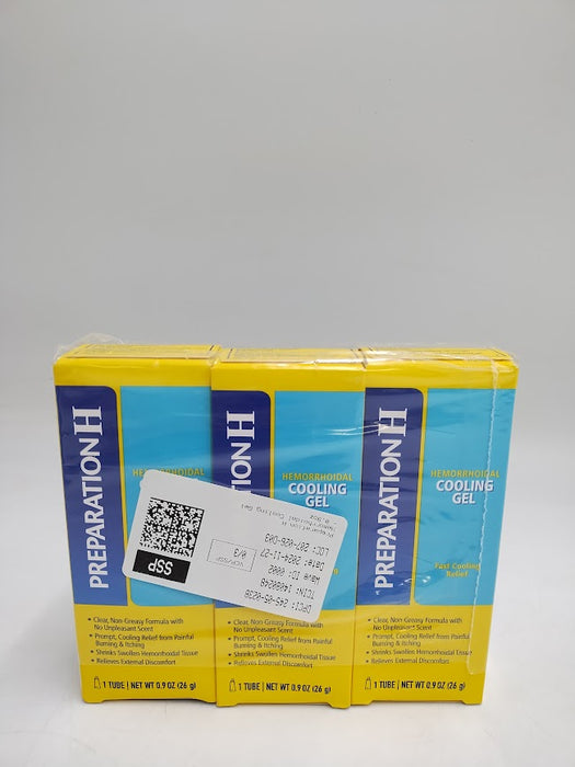 3 PACK!!! Preparation H Hemorrhoidal Cooling Gel EXP 06/2027