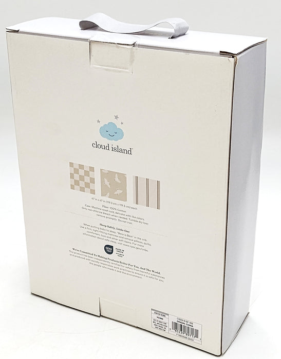 Muslin Swaddle Baby Blanket - Birds Stripes - 3pk - Cloud Island