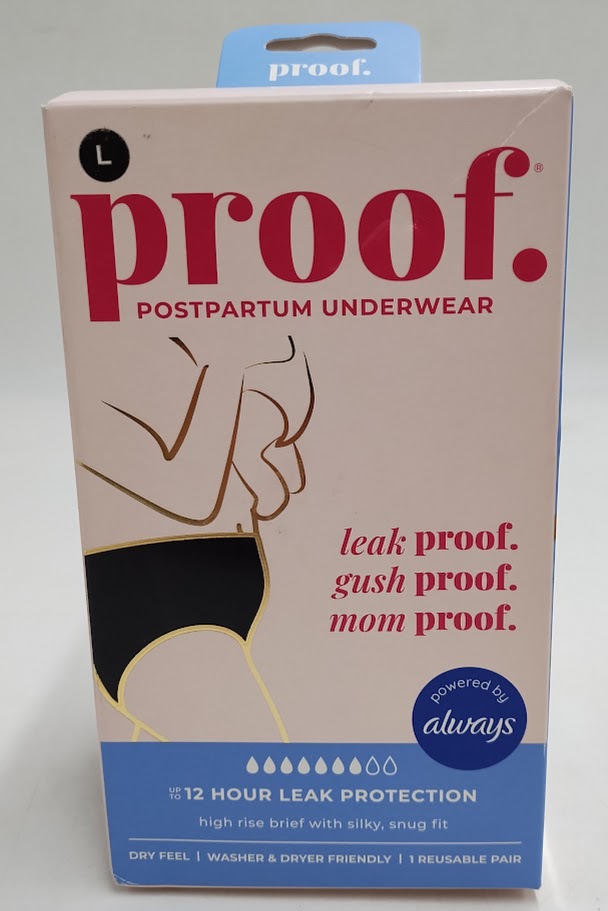 Womens Proof Underwear High Rise Brief, Super Heavy Absorbency L