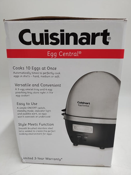 Cuisinart Egg Central - Black w/ Brushed Stainless Steel Lid - CEC-10 SE DETAILS