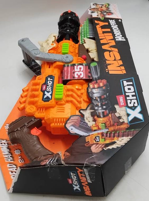 X-Shot Horror Fire Dread Hammer Blaster by Zuru - 35 Darts.SEE DETAILS. (LOCAL PICKUP ONLY)