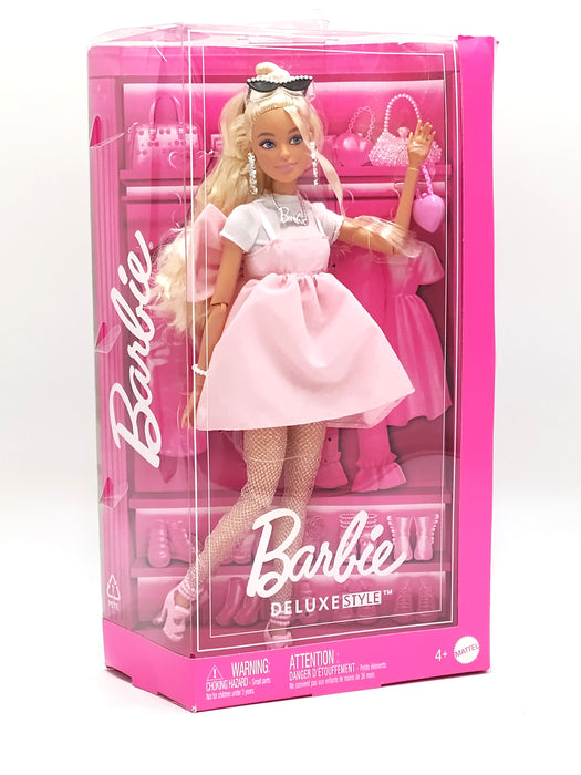Barbie Deluxe Style 12" Doll #3 in Pastel Pink Barbiecore Dress