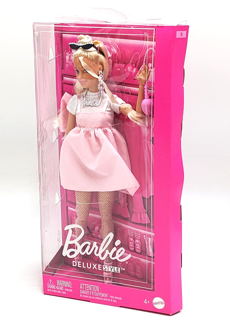 Barbie Deluxe Style 12" Doll #3 in Pastel Pink Barbiecore Dress