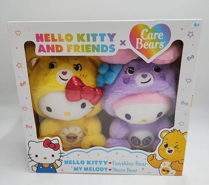 Care Bears x Hello Kitty - Hello Kitty as Funshine Bear, My Melody as Share Bear