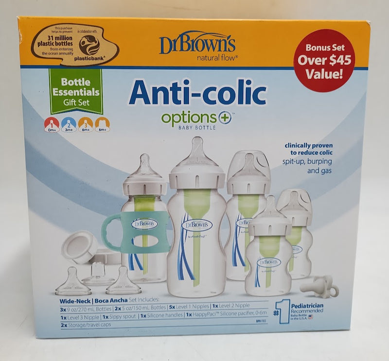 Dr. Brown's Options+ Wide-Neck Anti-Colic Bottle Set - 0-6 Months *SEE DETAILS*