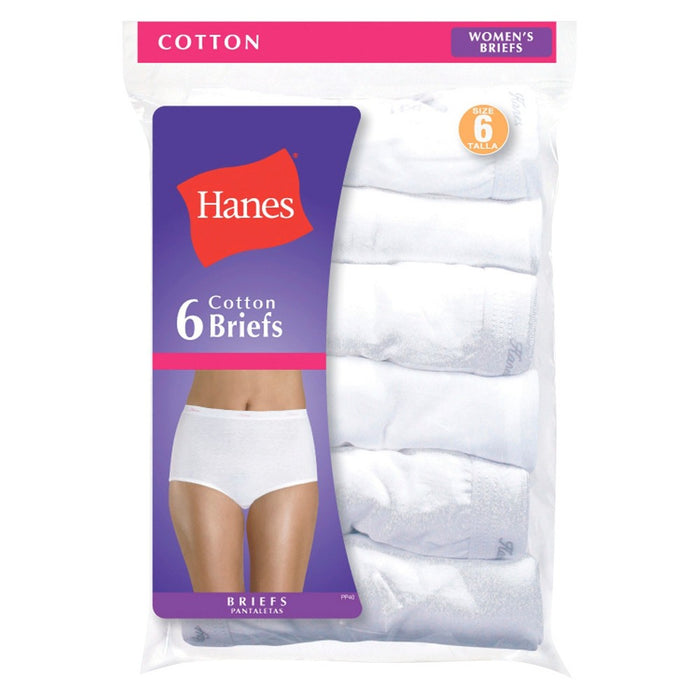 Hanes Women's Core Cotton Briefs Underwear 6pk - 8