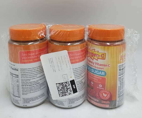 3 PACK!! Emergen-C Zero Sugar Assorted Fruit Gummy Vitamins EXP 03/2026