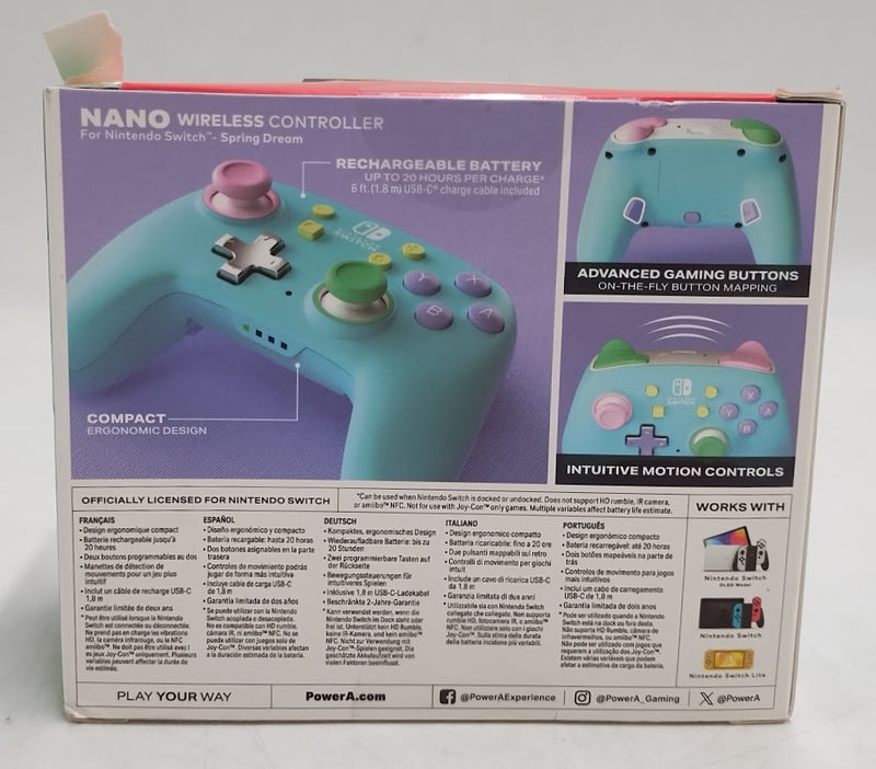 PowerA Nintendo Switch Enhanced Wireless Controller Spring Dream SEE DETAILS