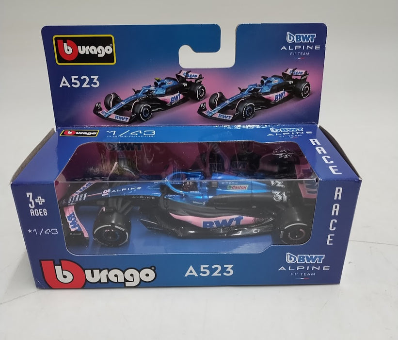 Maisto Formula Racing Diecast Vehicle 1:43 A523 BWT ALPINE