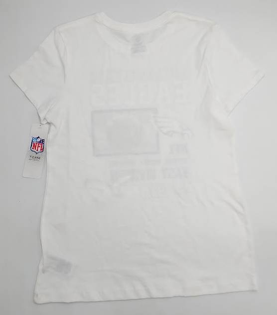 NFL Philadelphia Eagles Girls' White Short Sleeve T-Shirt SIZE XL (14/16)