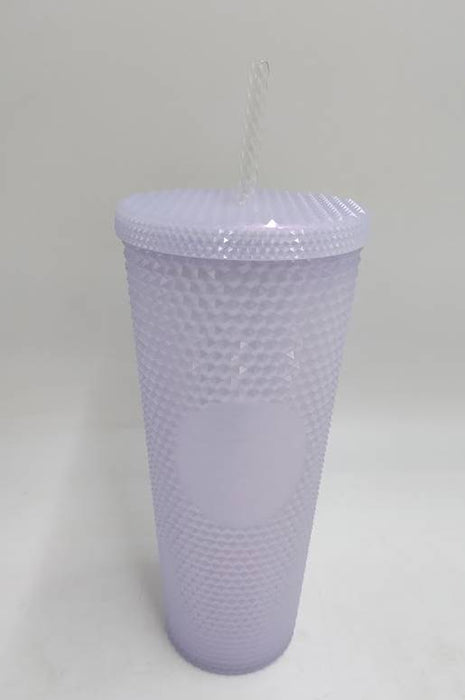 Starbucks 2021 Holiday Icy Lilac Bling Studded Plastic Cold Cup Tumbler 24Oz