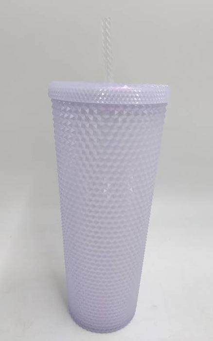 Starbucks 2021 Holiday Icy Lilac Bling Studded Plastic Cold Cup Tumbler 24Oz