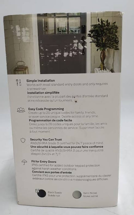 Master Lock Yale Electronic Keypad Deadbolt in Black Suede Finish