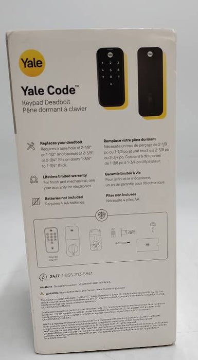 Master Lock Yale Electronic Keypad Deadbolt in Black Suede Finish