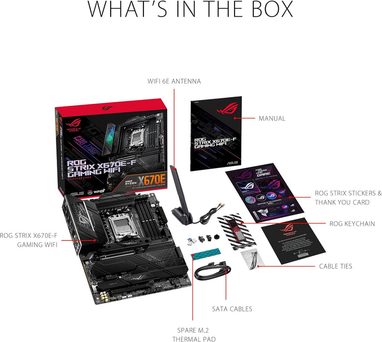 ASUS ROG Strix X670E-F Gaming WiFi - Motherboard *SEE DETAILS*