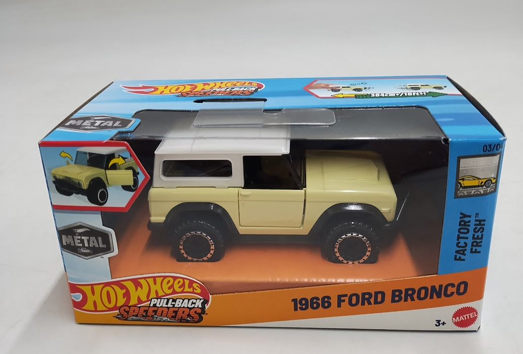 Hot Wheels Pull-Back Speeders Diecast 1966 FORD BRONCO