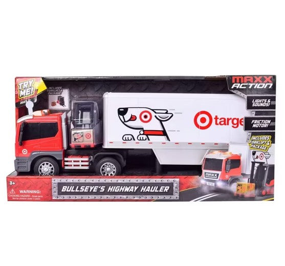 Maxx Action Bullseye's Highway Hauler Playset - Target Truck with Lights, Sounds and Accessories